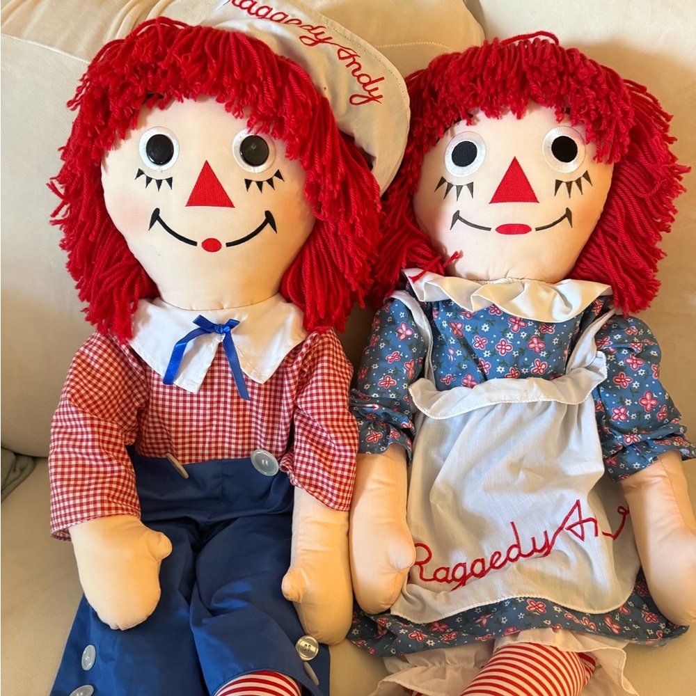 and Andy Plush Dolls - Red and Blue